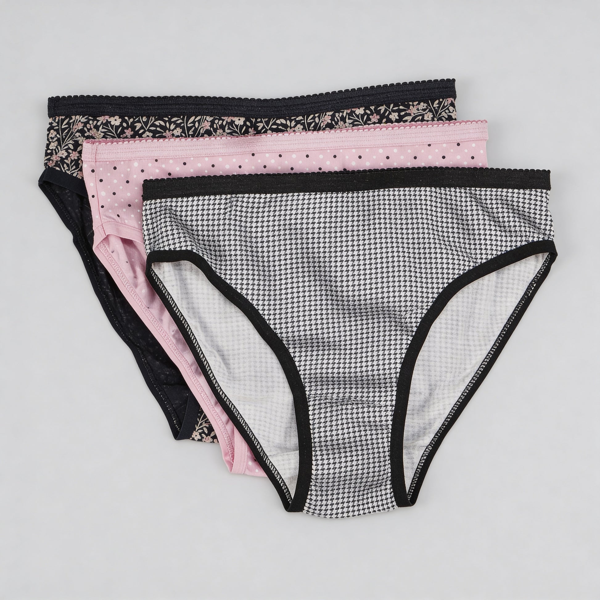 Low Rise Printed Bikini Panties - Pack of 3