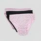 Medium Rise Full Coverage Hipster Panties - Pack of 3