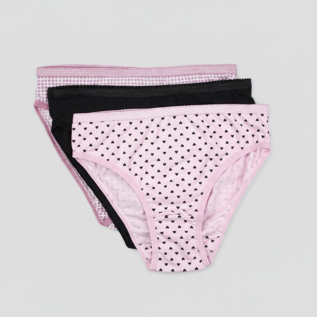 Low Rise Full Coverage Bikini Panties - Pack of 3