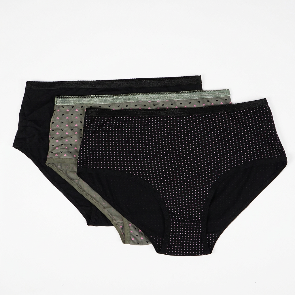 Cotton Printed Full Brief Panties - Pack of 3