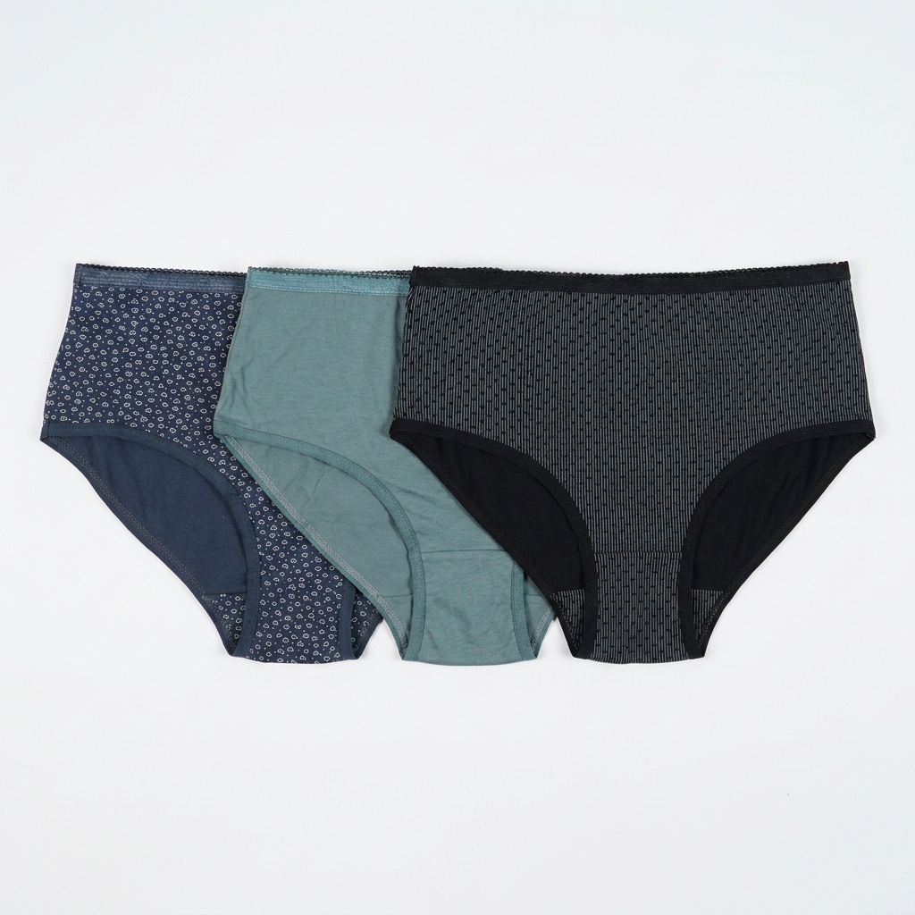 Cotton Printed Full Brief Panties - Pack of 3