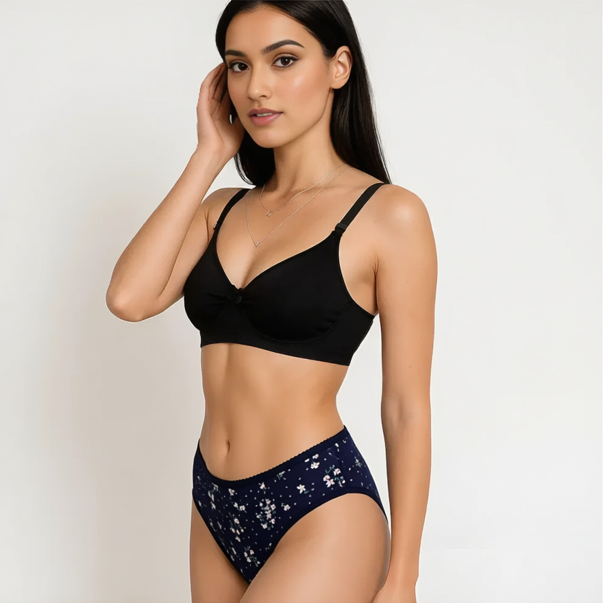High Rise Printed High Leg Panties - Pack of 3