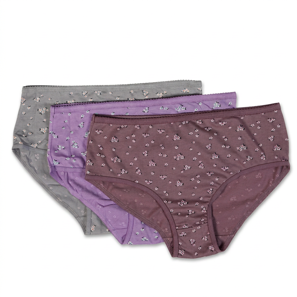 Cotton Printed Full Brief Panties - Pack of 3