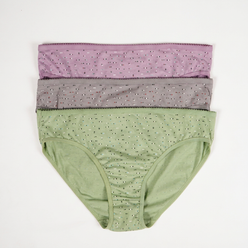 Cotton Printed High Leg Panties - Pack of 3