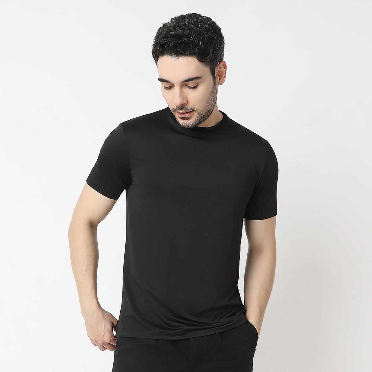 Regular Fit Jacquard T-Shirt