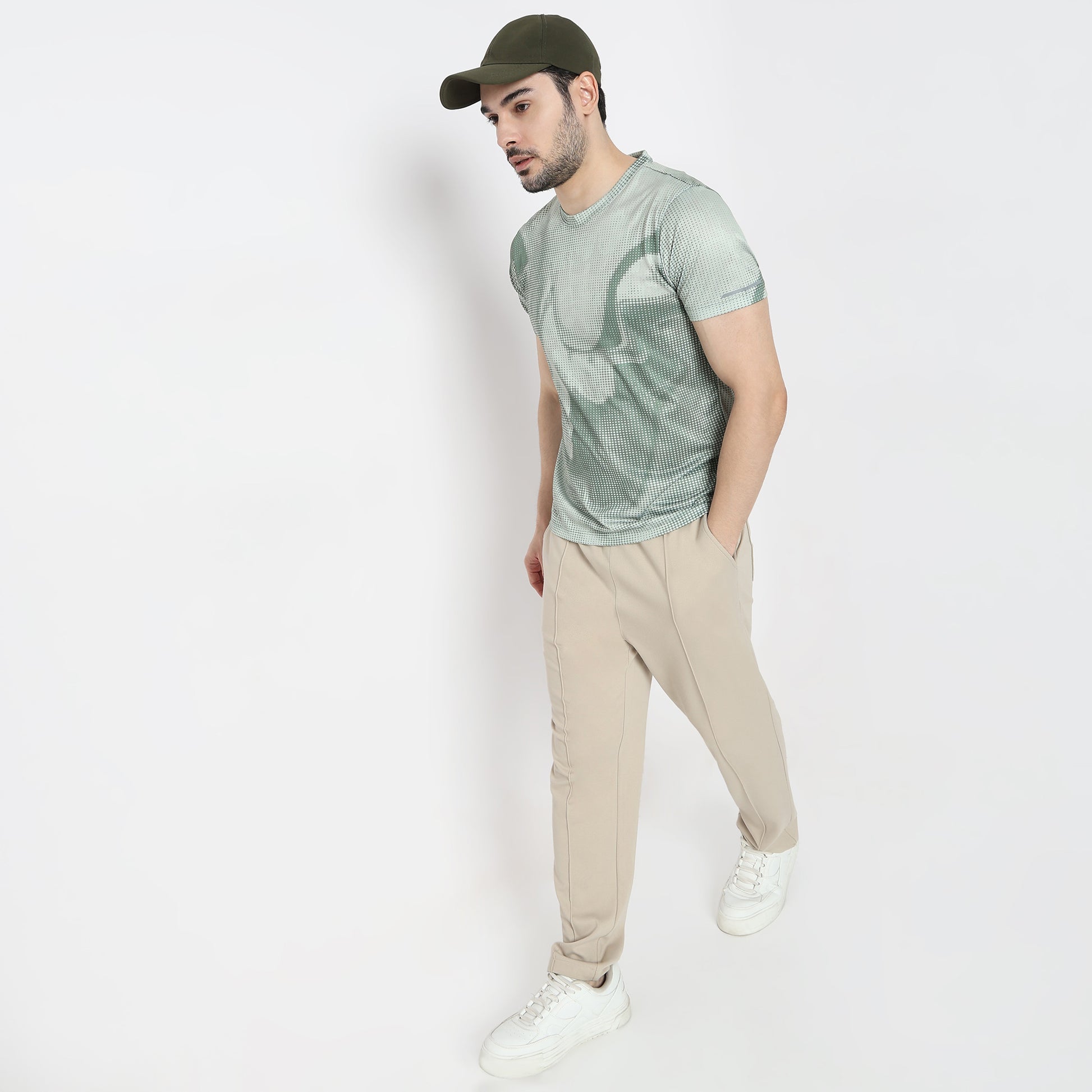 Regular Fit All Over Print Crew Neck T-Shirt