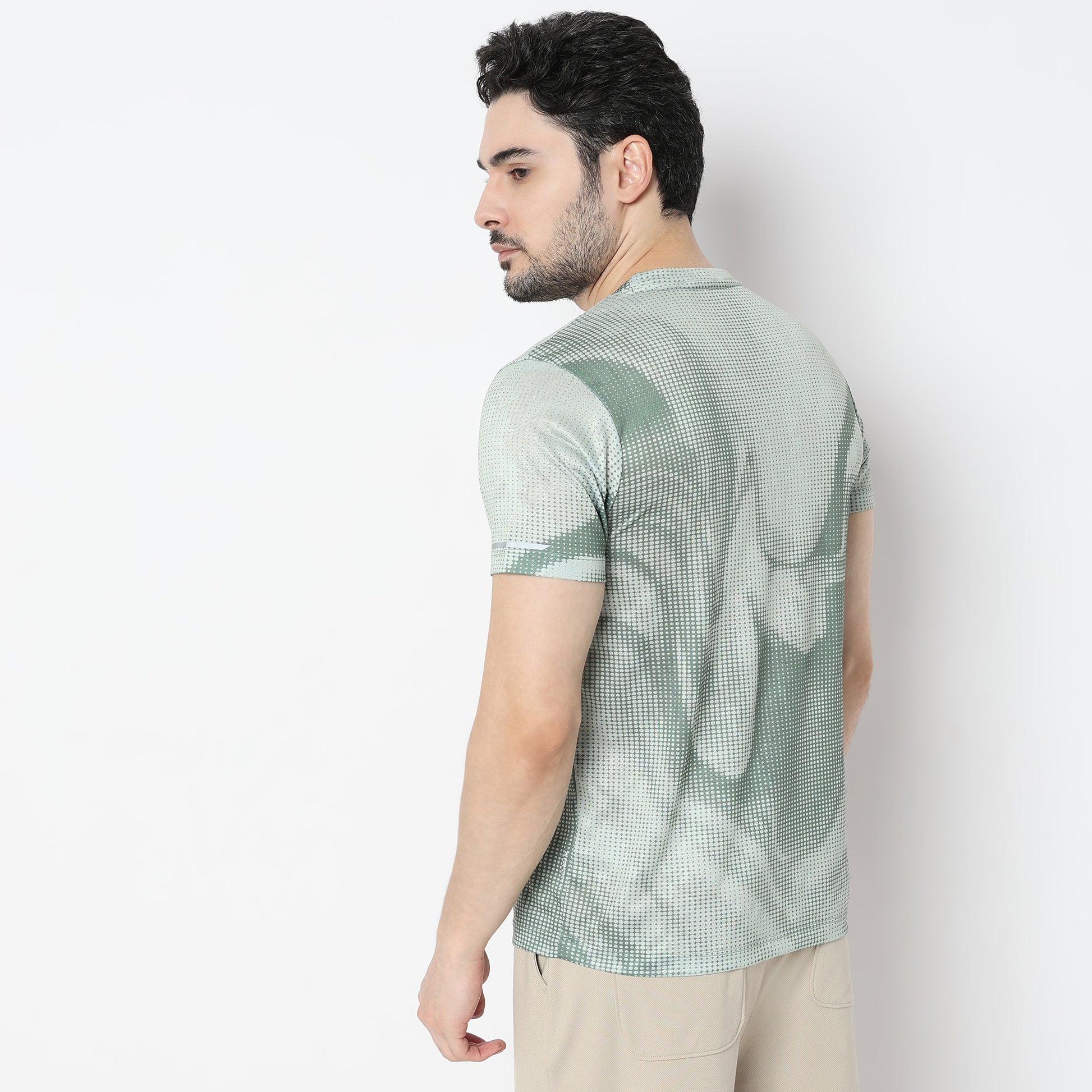 Regular Fit All Over Print Crew Neck T-Shirt