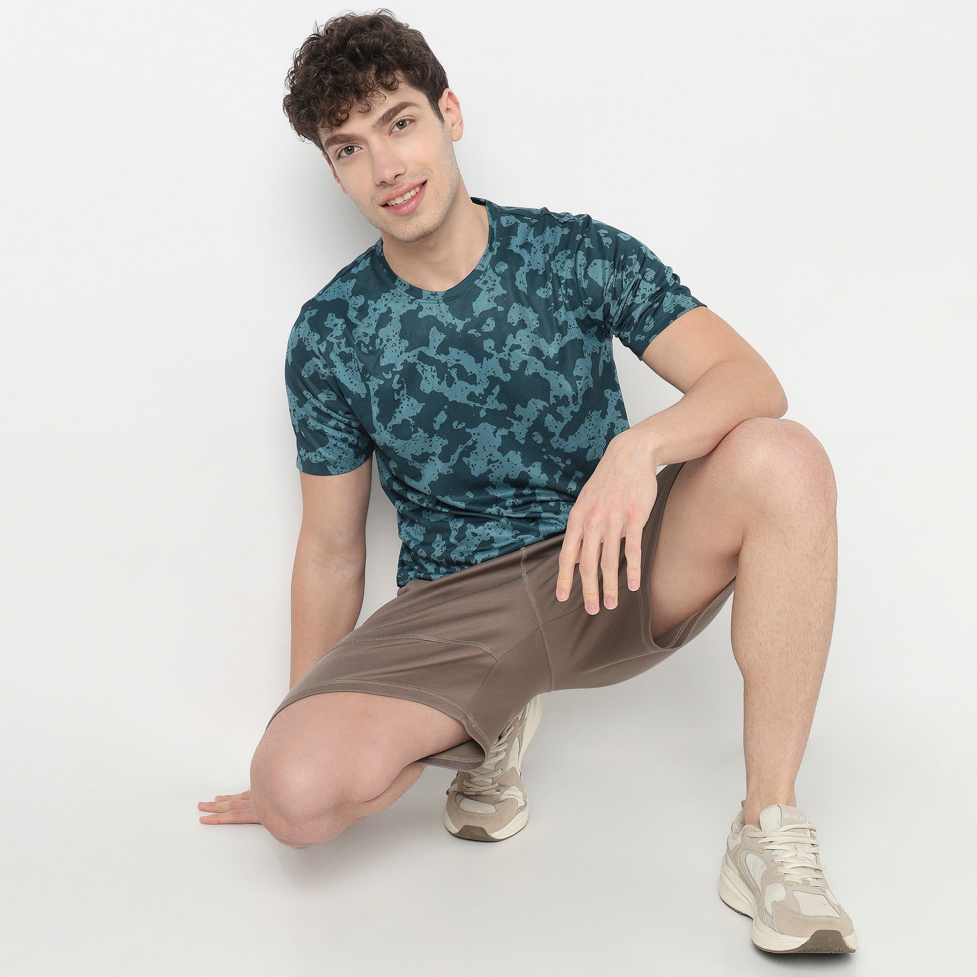 All Over Print Crew Neck Running T-Shirt