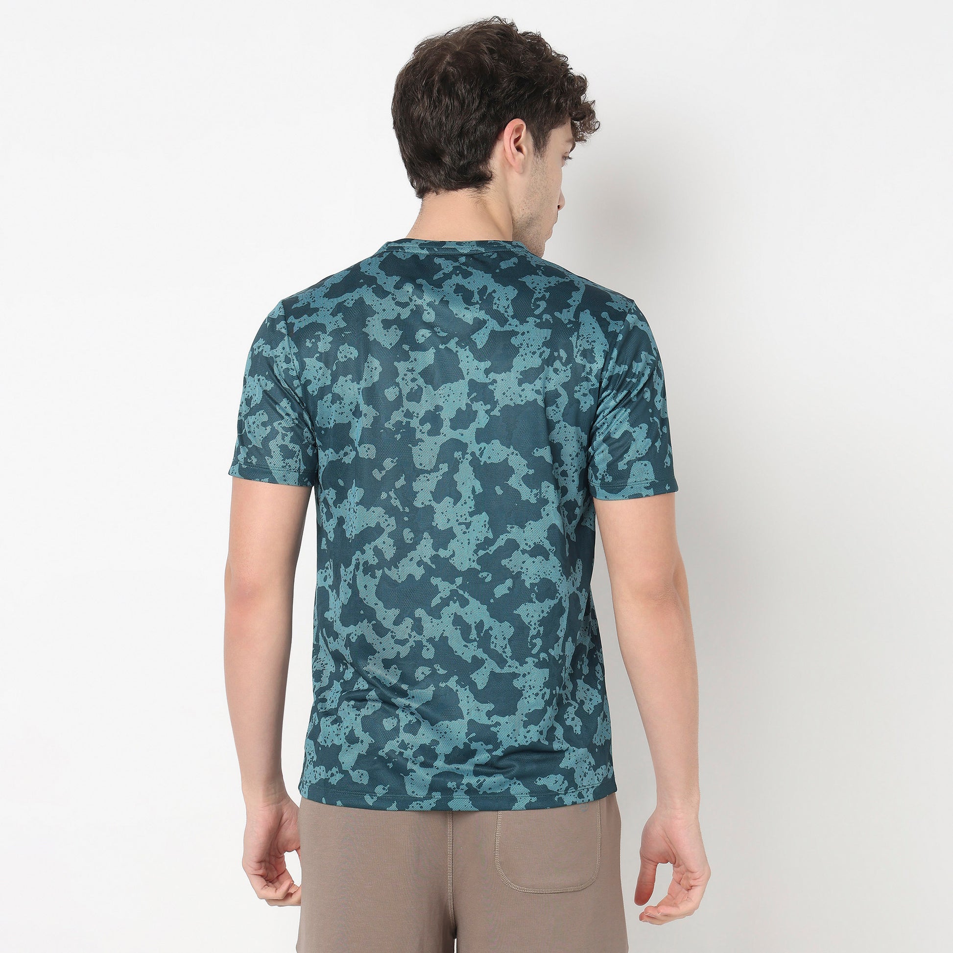 All Over Print Crew Neck Running T-Shirt