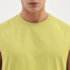 Oversize Jacquard Crew Neck Sleeveless T-Shirt