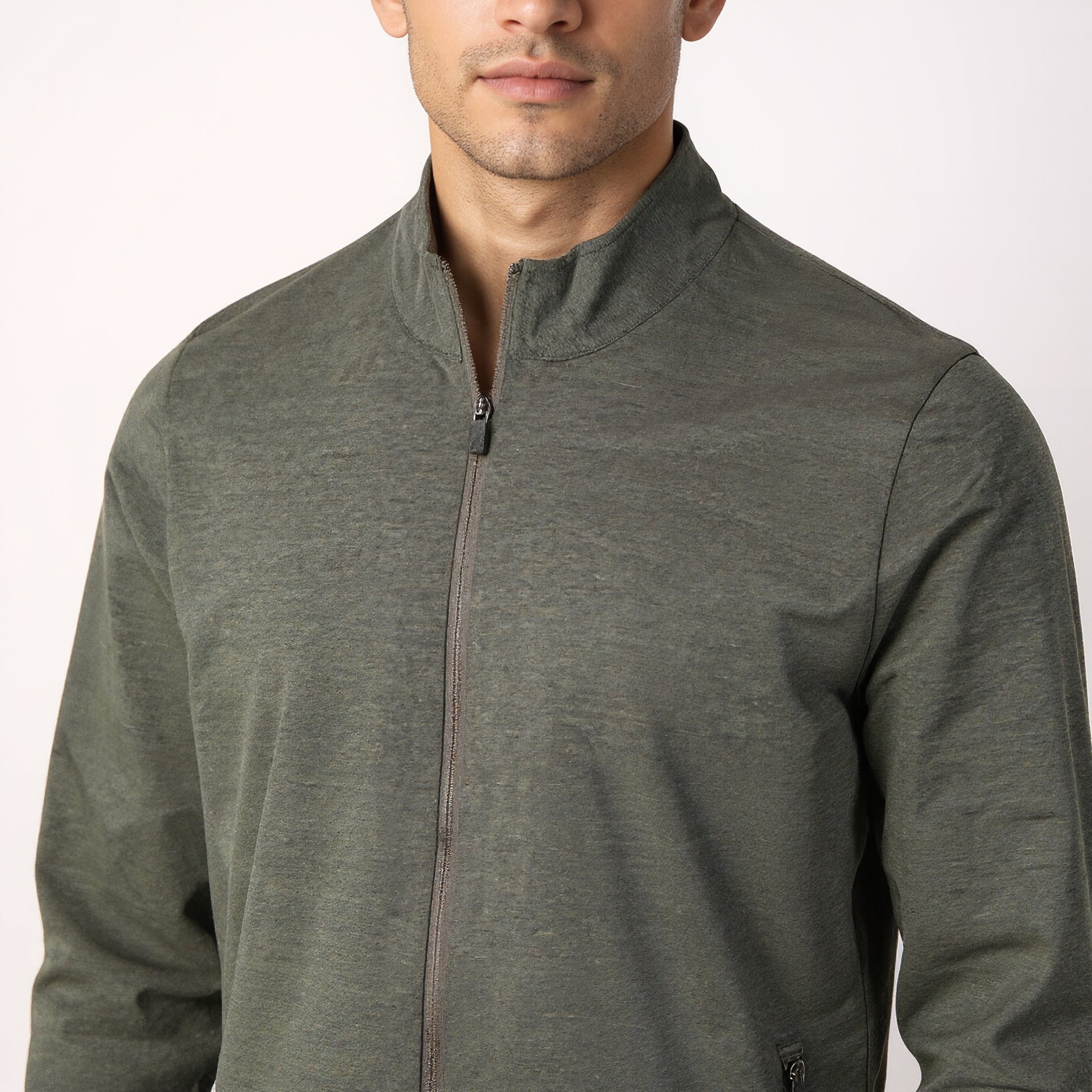 Air jack Solid High Neck Jacket