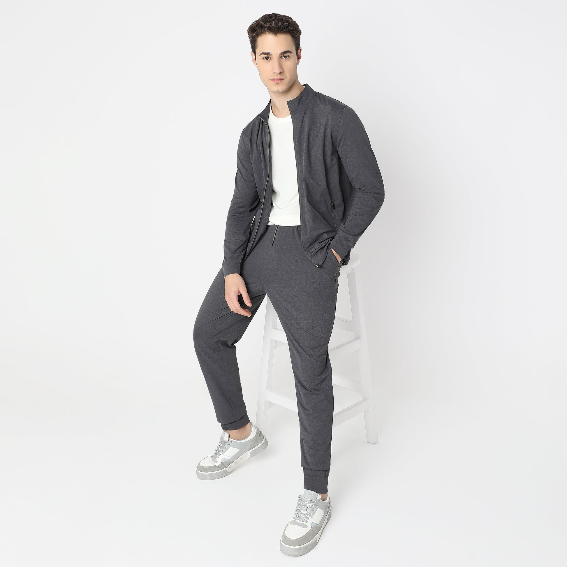 Air jack Solid High Neck Jacket