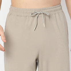 Regular Fit Solid Mid Rise Trackpants