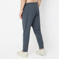 Regular Fit Solid Mid Rise Trackpants