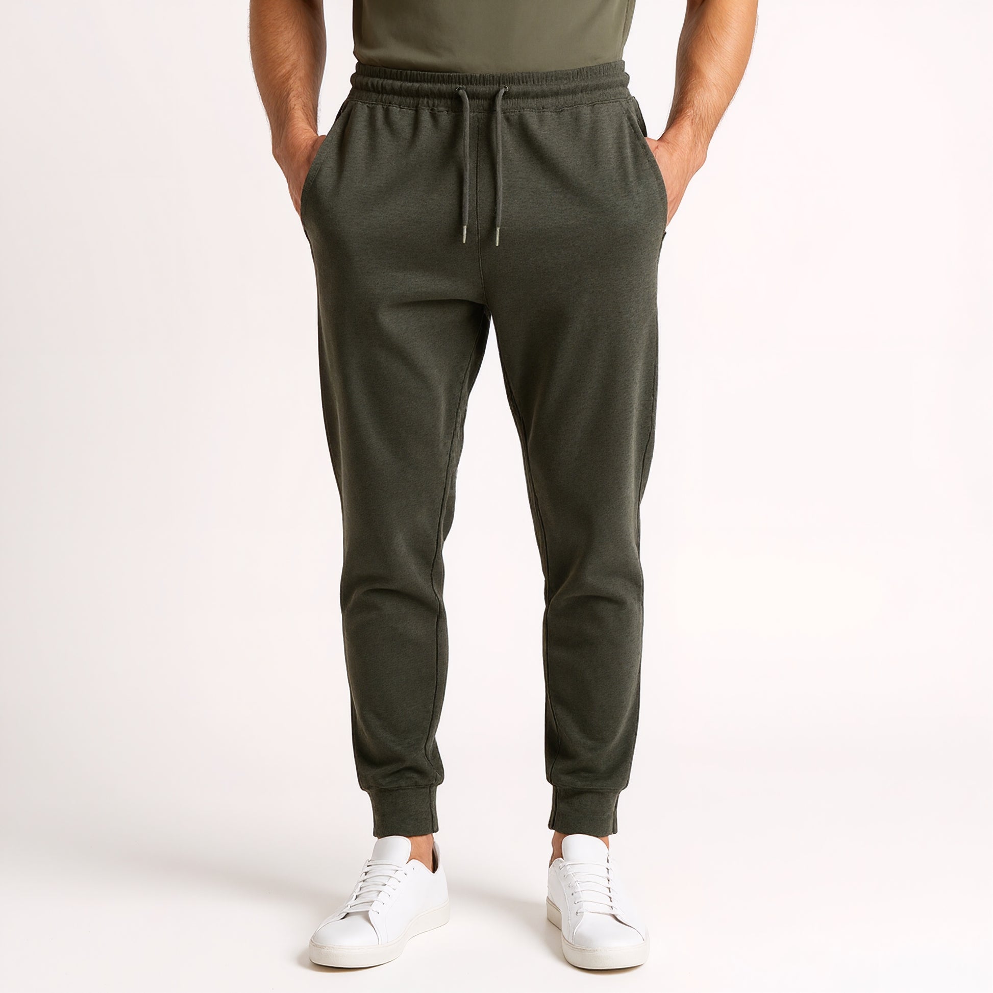 Regular Fit Solid Mid Rise Trackpants