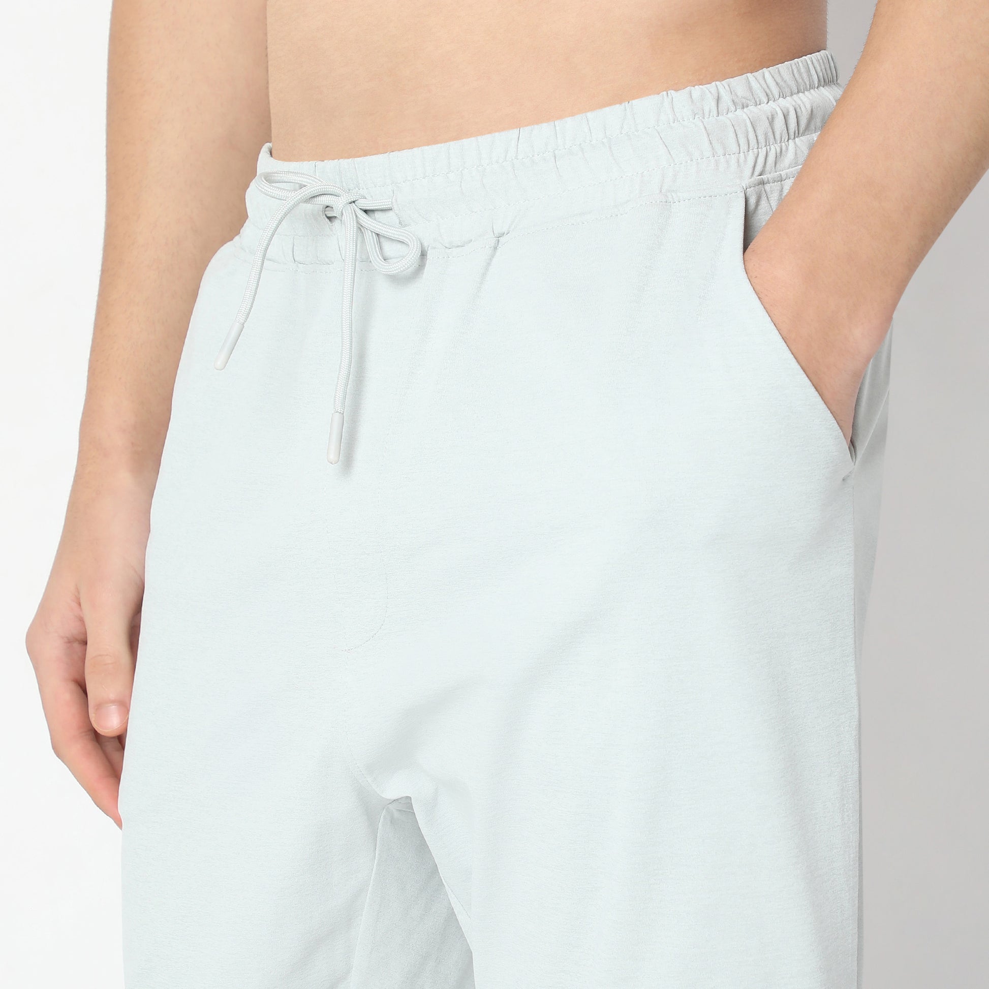 Regular Fit Solid Mid Rise Trackpants