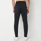 Regular Fit Solid Mid Rise Trackpants