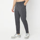 Regular Fit Solid Mid Rise Trackpants