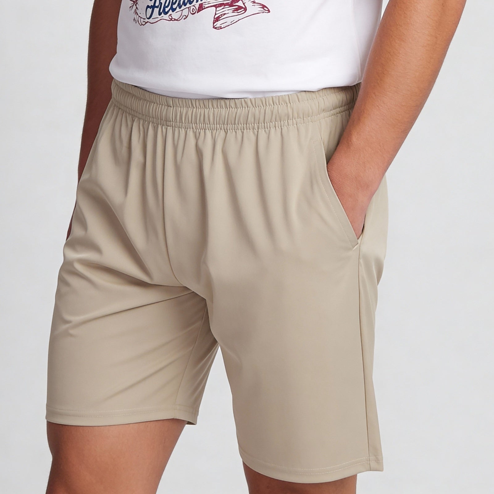 Solid Mid Rise Flex shorts
