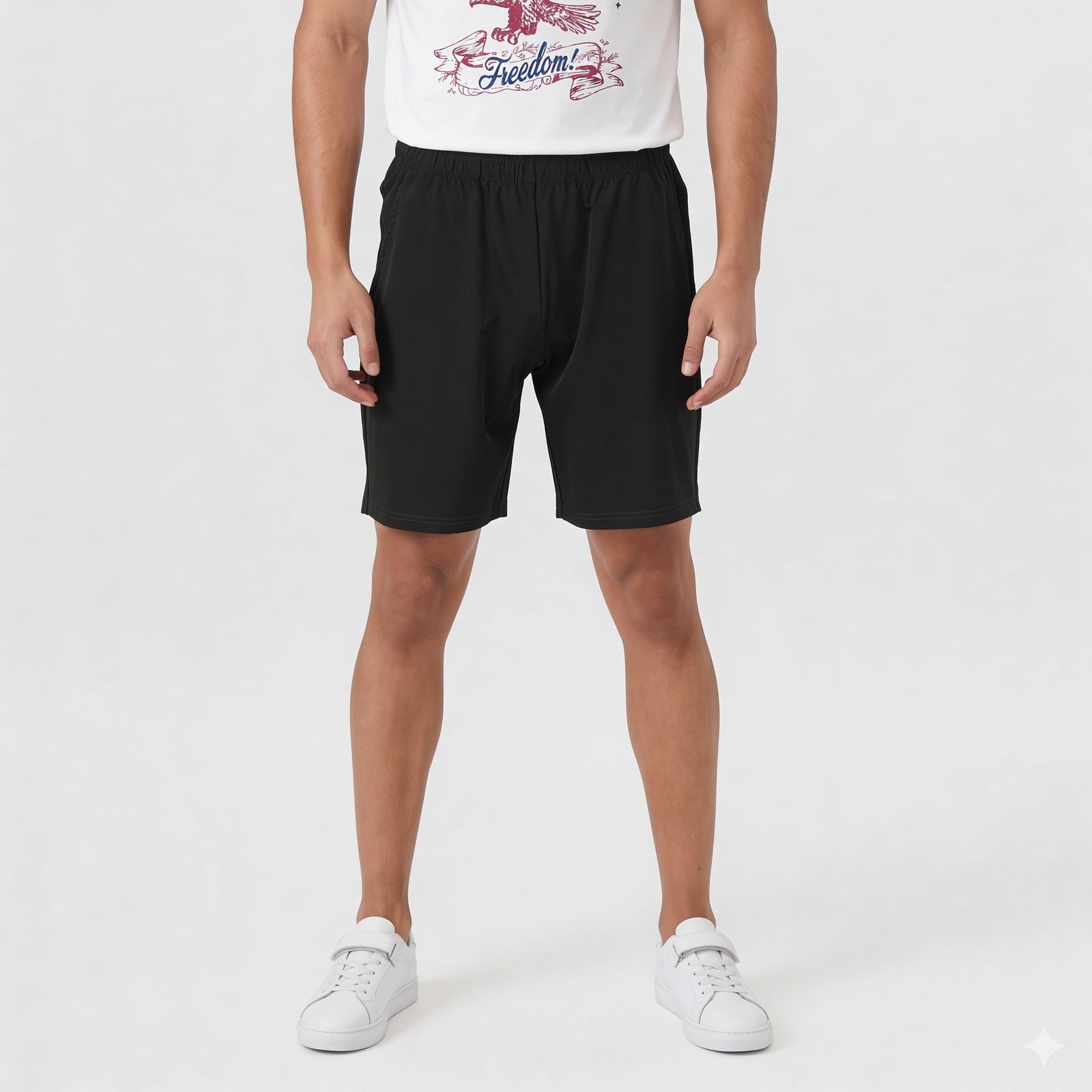 Solid Mid Rise Flex shorts