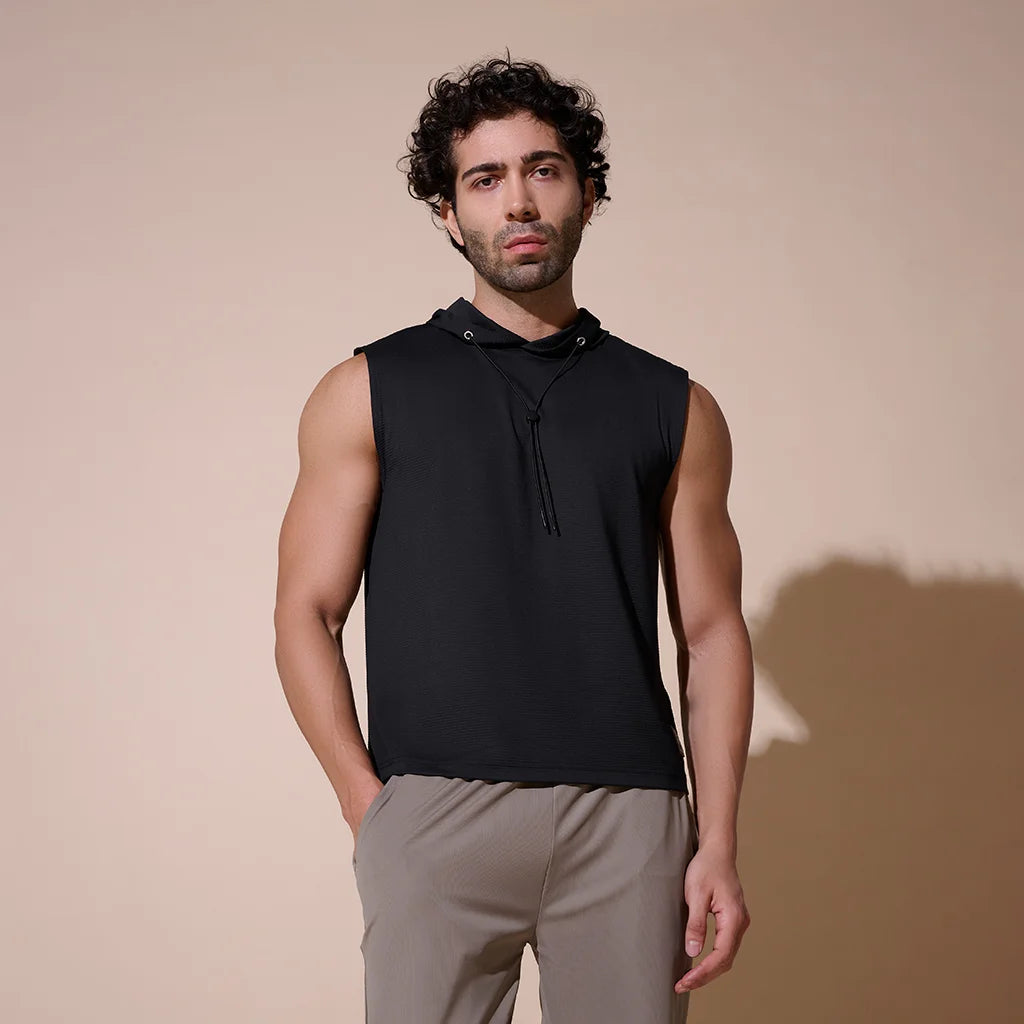 Uplifter – Airdry® – Sleeveless Hoodie with Stretch Training Fit