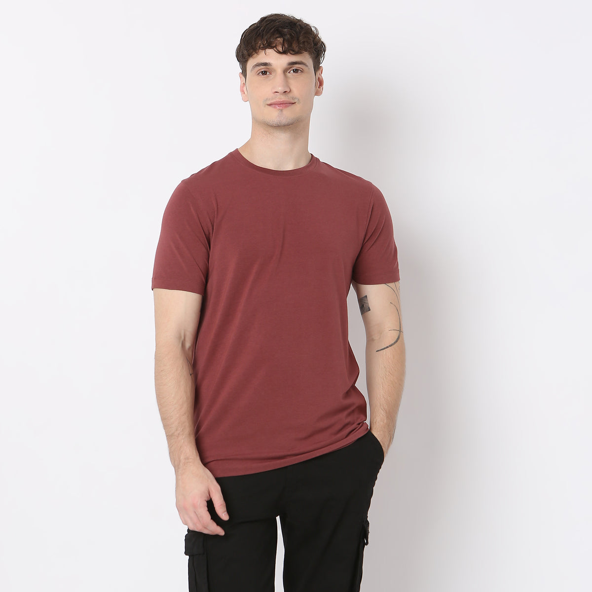 Modern Home All Day Snug Crew Neck Half Sleeve T-Shirt