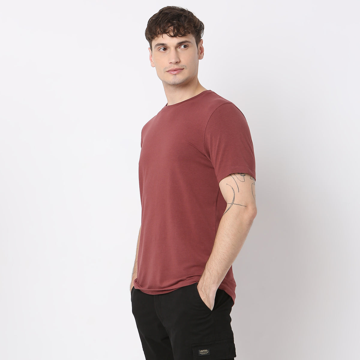 Modern Home All Day Snug Crew Neck Half Sleeve T-Shirt