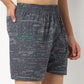 Regular Fit Printed Above Knee Mid Rise Shorts