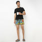 Regular Fit Printed Above Knee Mid Rise Shorts