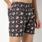 Regular Fit Printed Above Knee Mid Rise Shorts