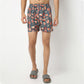 Regular Fit Printed Above Knee Mid Rise Shorts