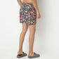 Regular Fit Printed Above Knee Mid Rise Shorts