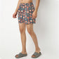 Regular Fit Printed Above Knee Mid Rise Shorts