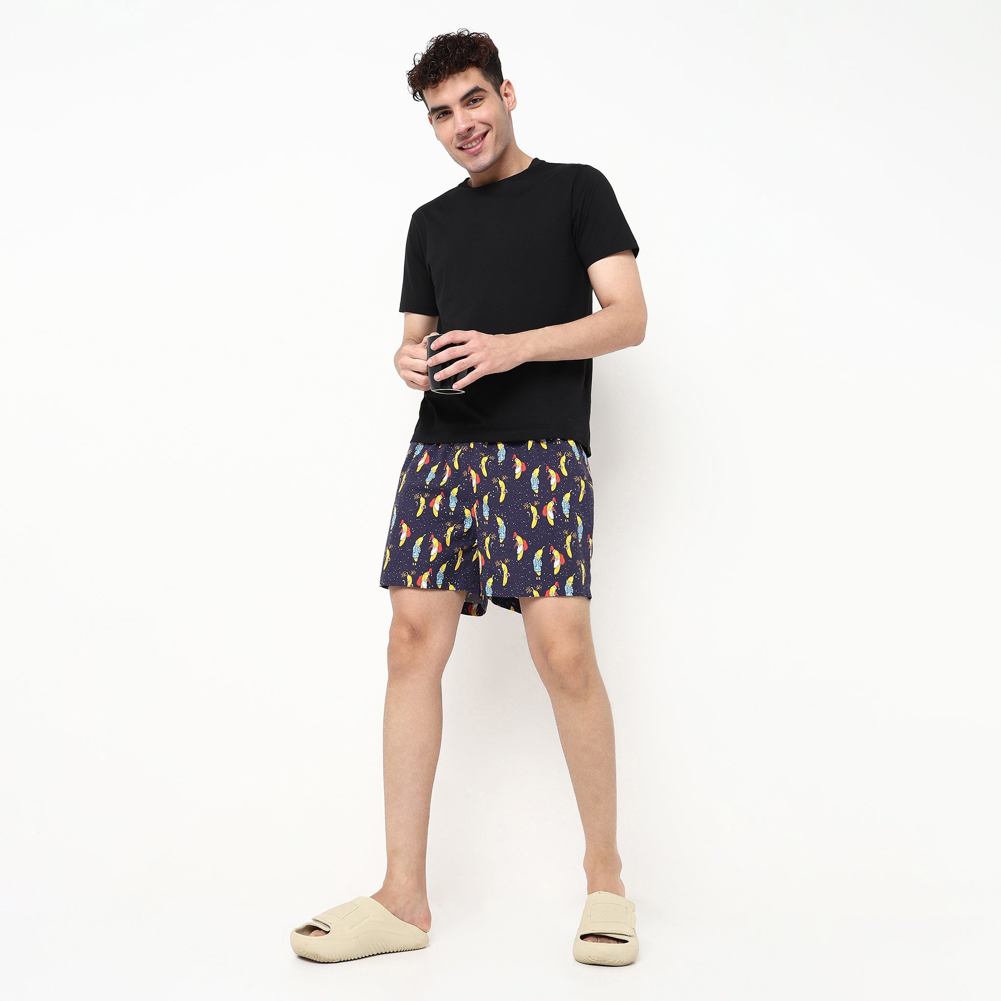 Printed Cotton Viscose Shorts