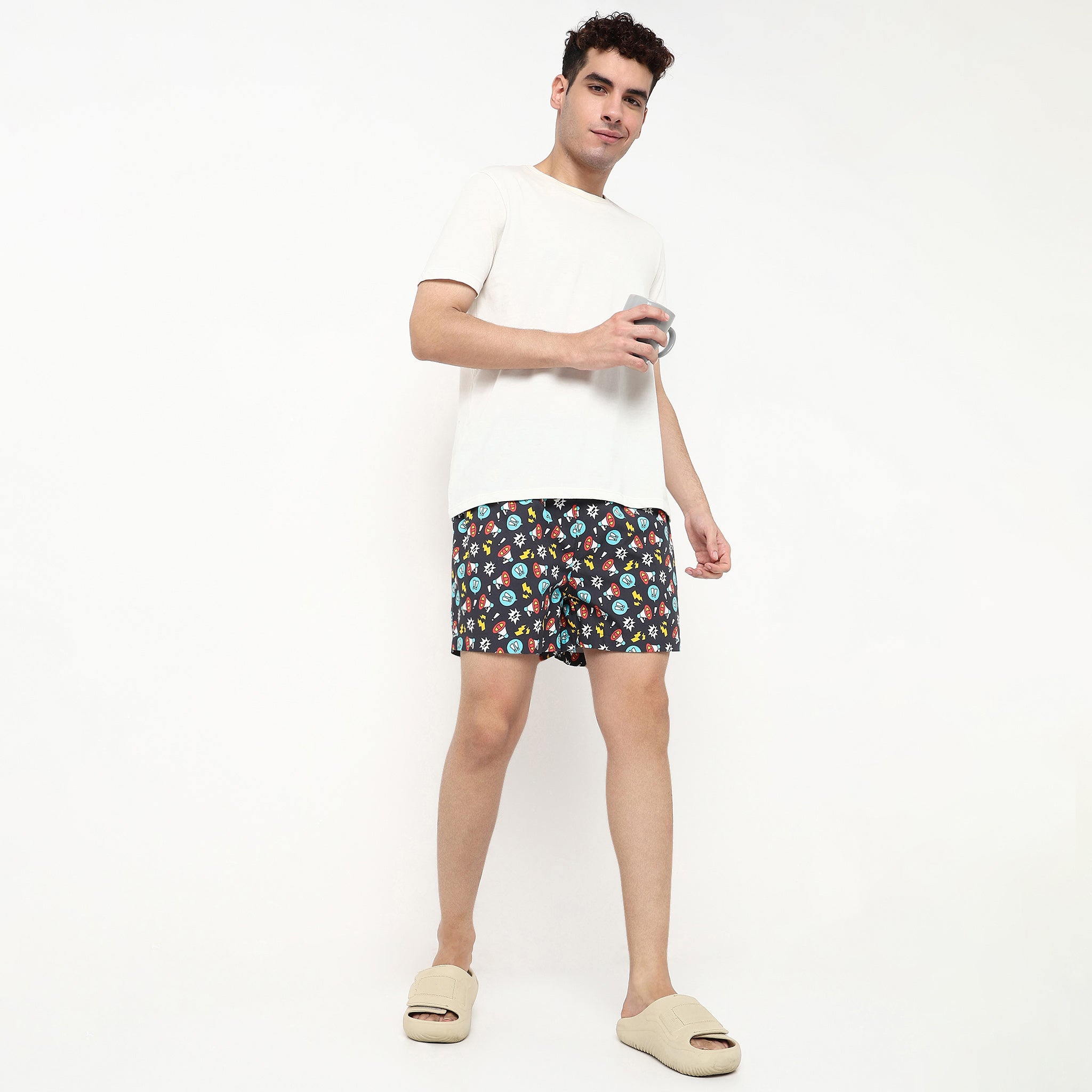 Printed Cotton Viscose Shorts