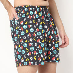 Printed Cotton Viscose Shorts