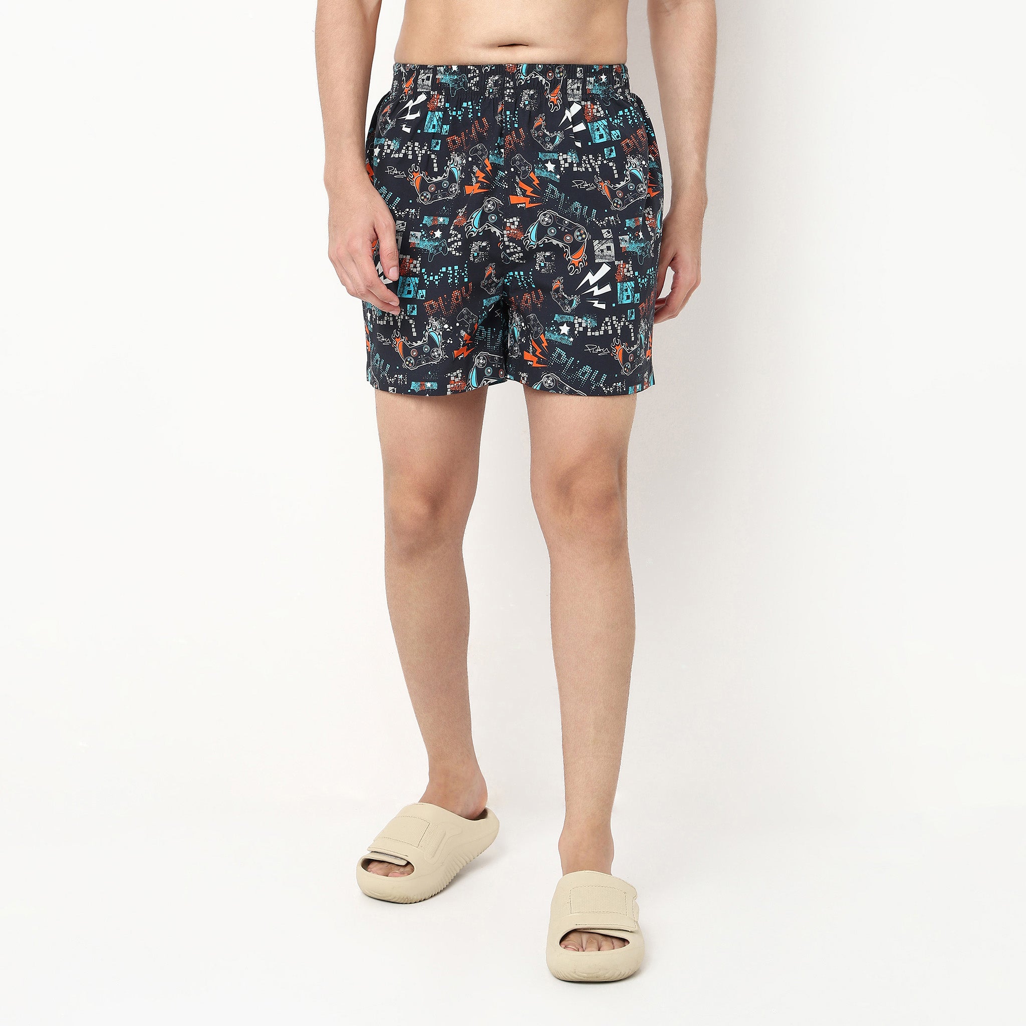 Printed Cotton Viscose Shorts