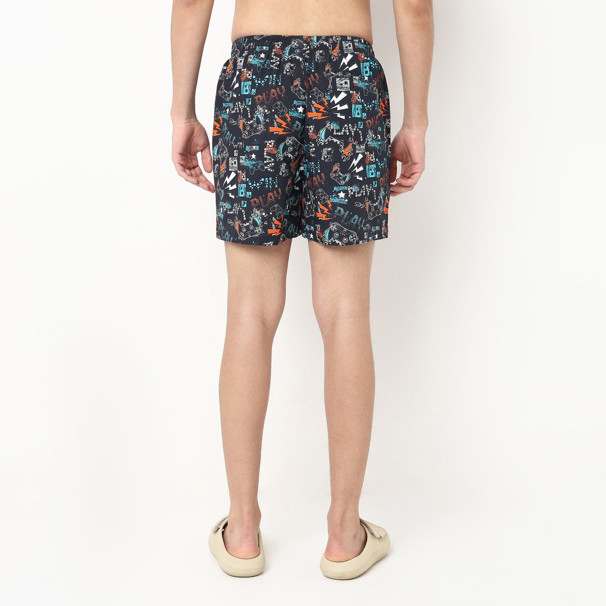 Printed Cotton Viscose Shorts