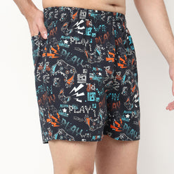Printed Cotton Viscose Shorts