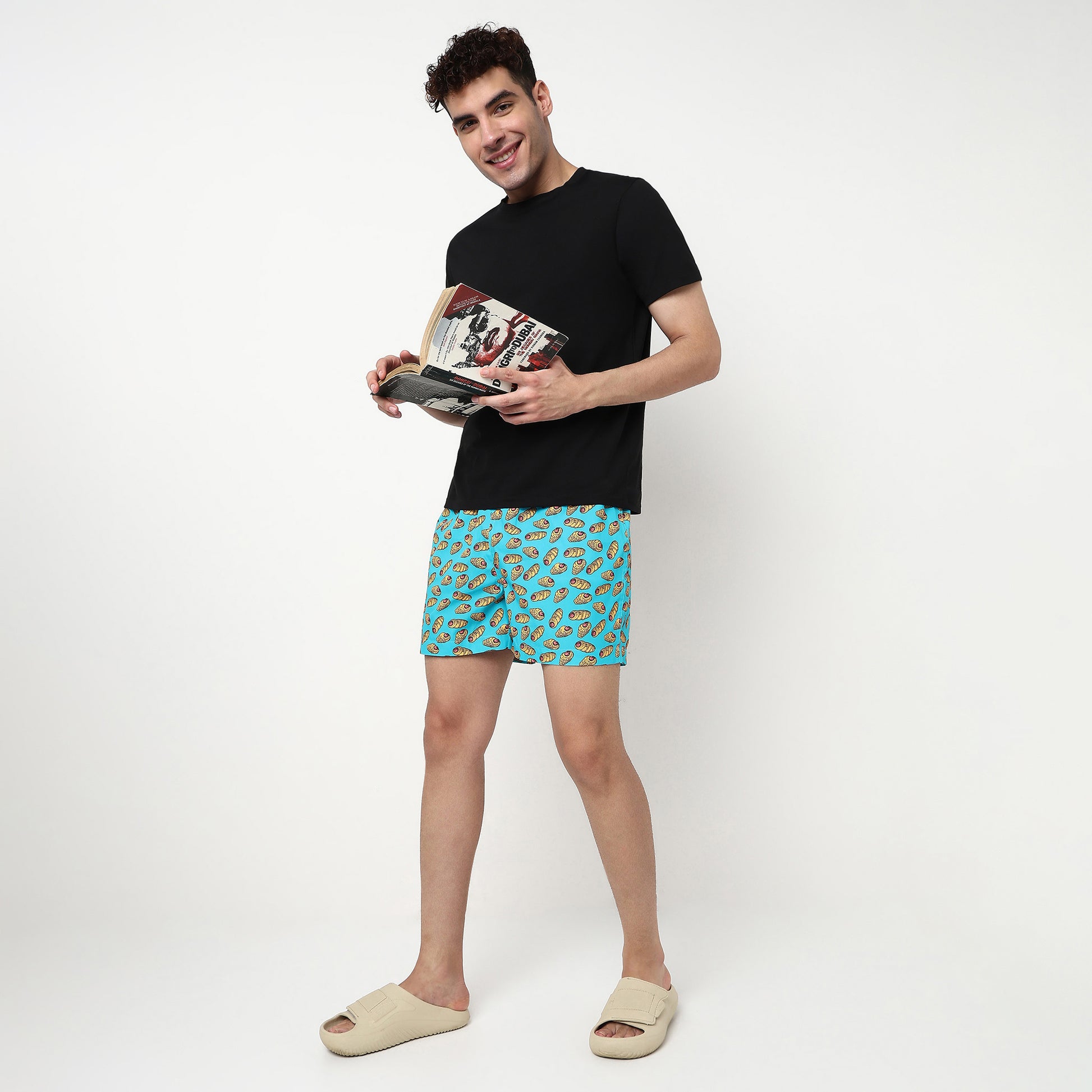 Cotton Viscose Printed Shorts