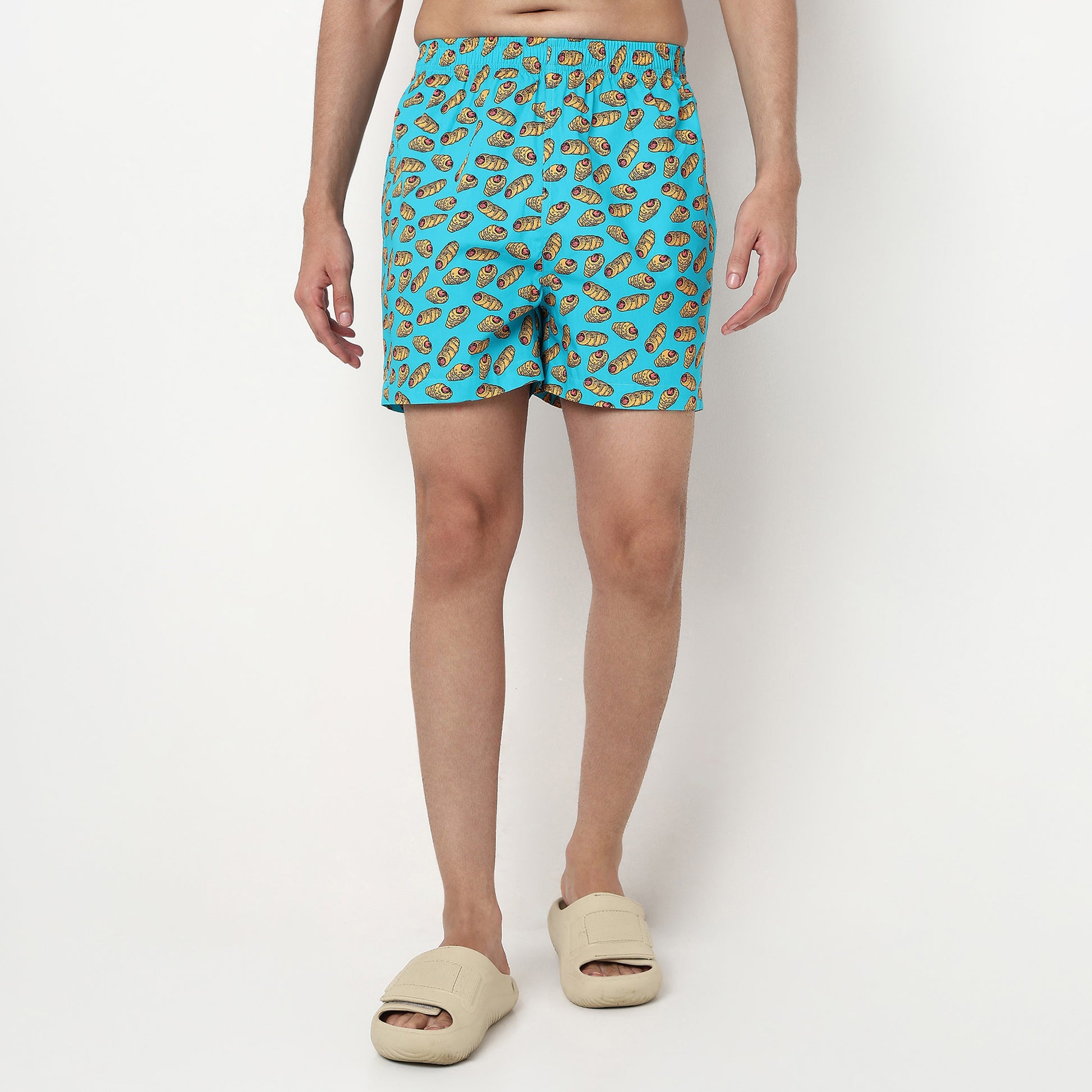 Cotton Viscose Printed Shorts