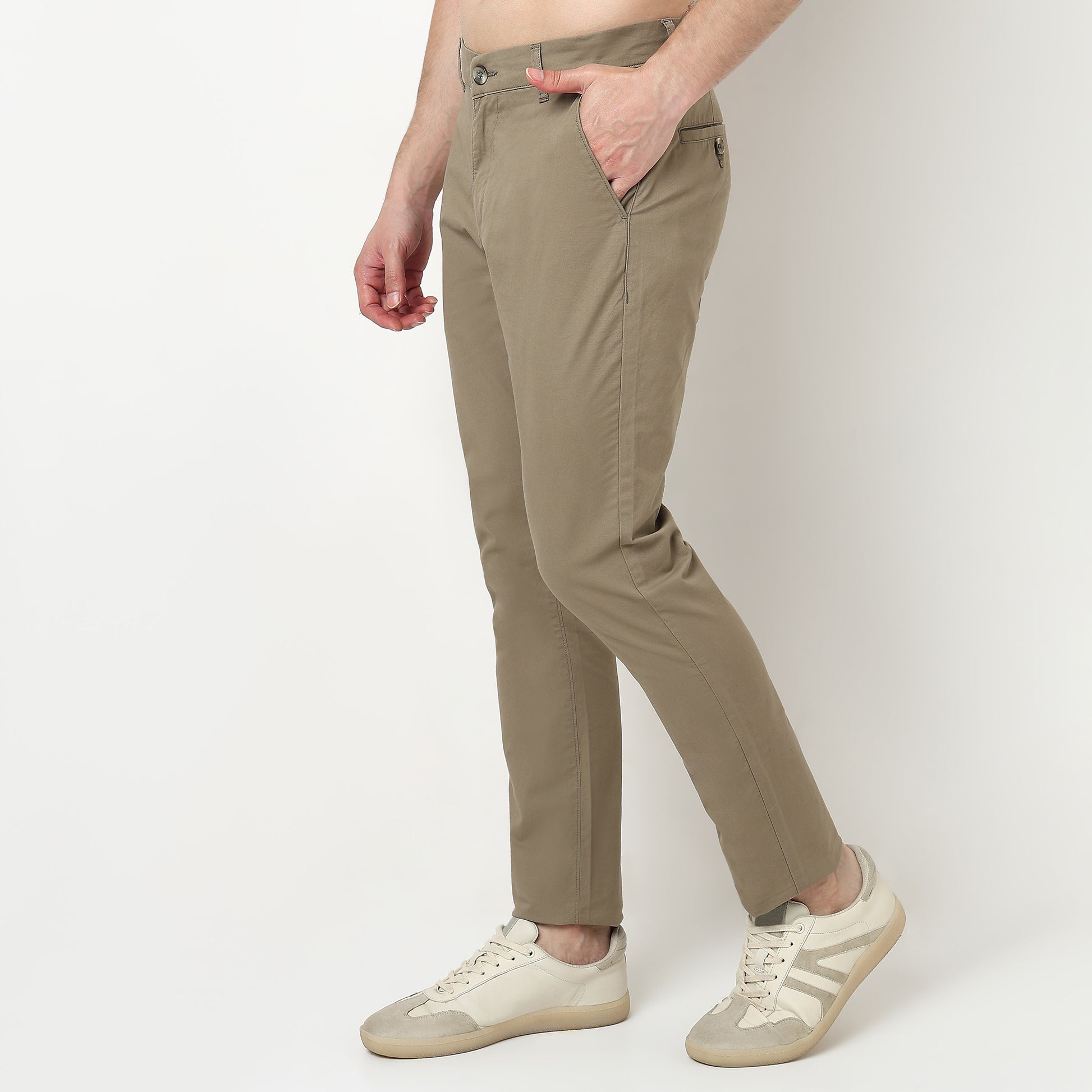 Solid Ankle Length Elemental Chinos
