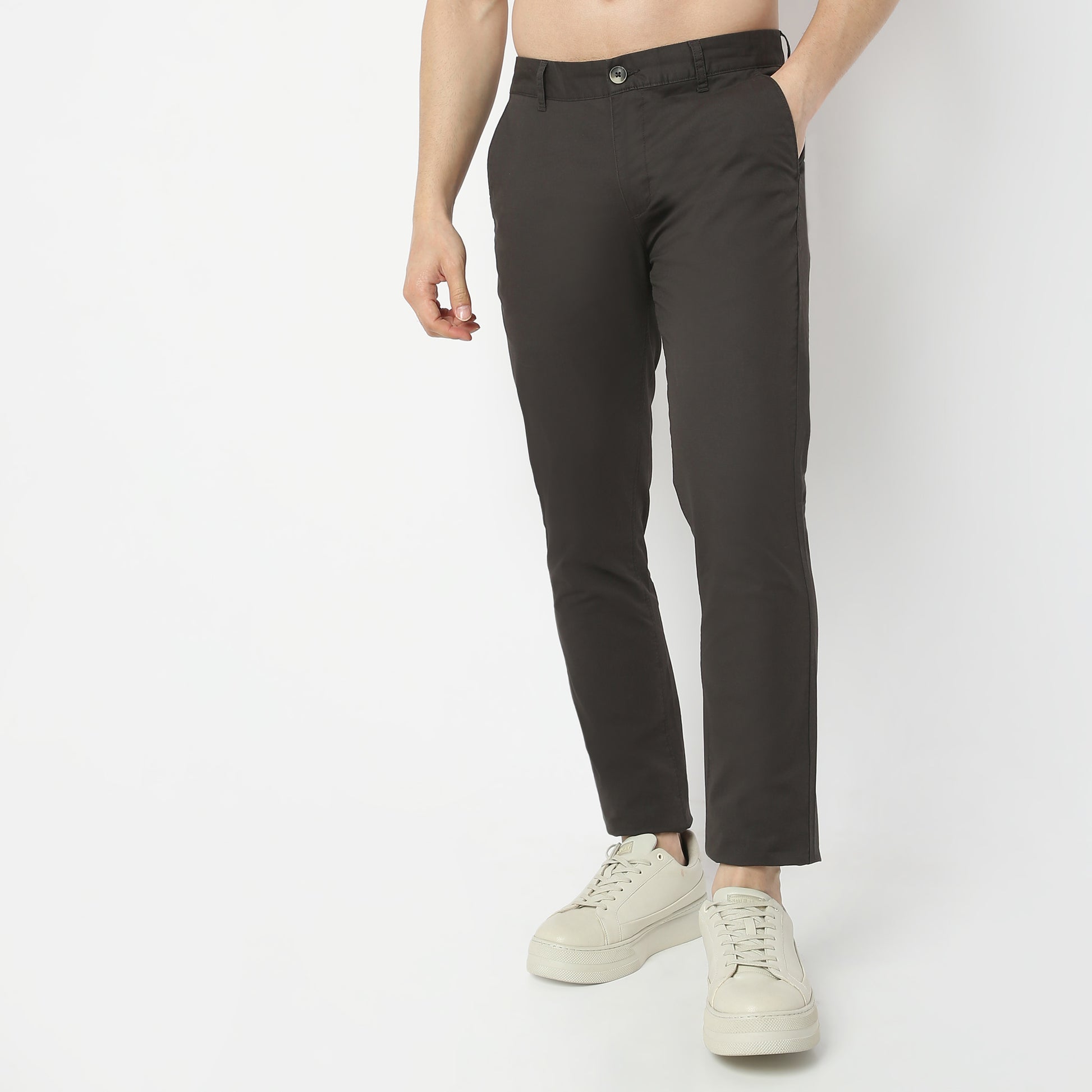 Solid Ankle Length Elemental Chinos