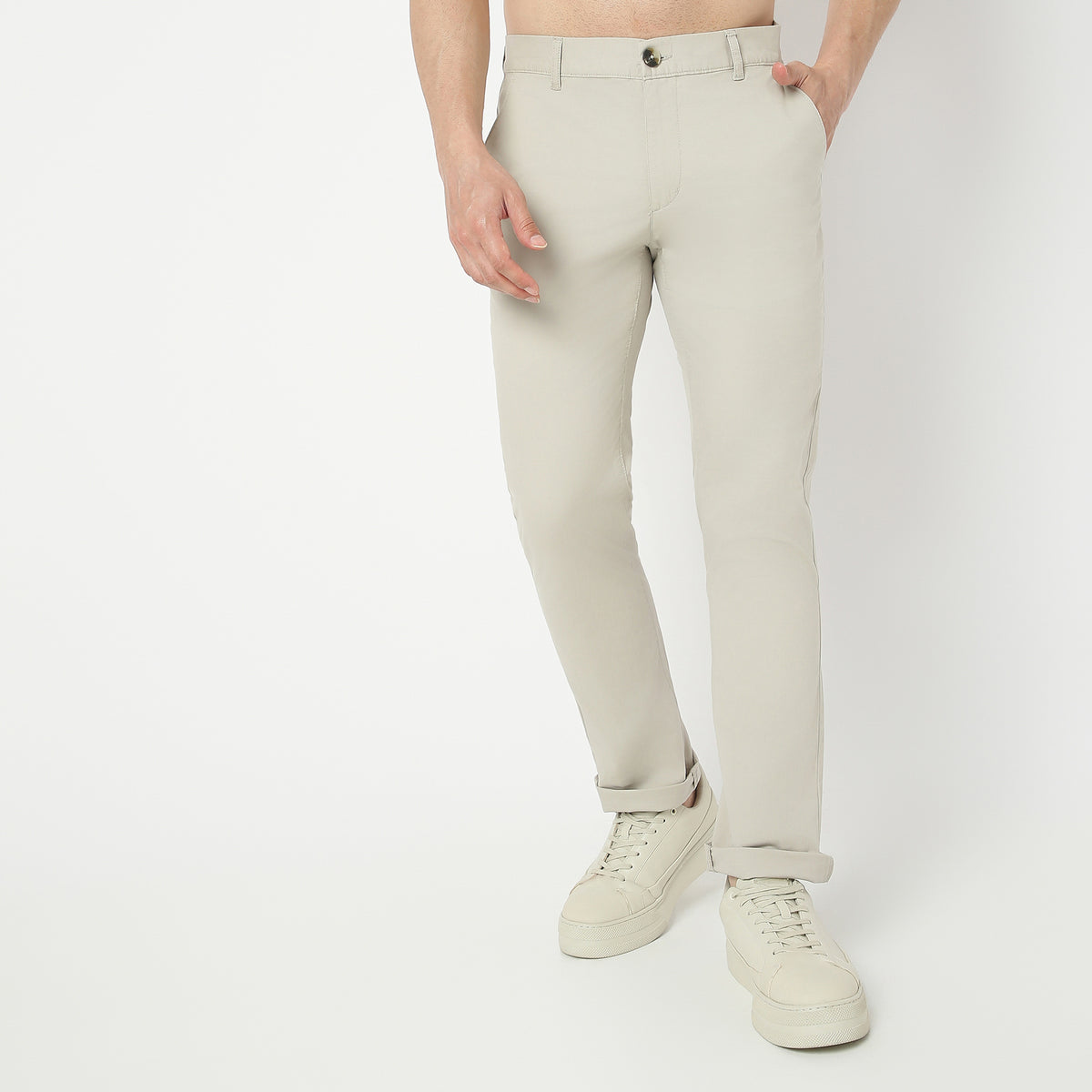 Solid Ankle Length Elemental Chinos