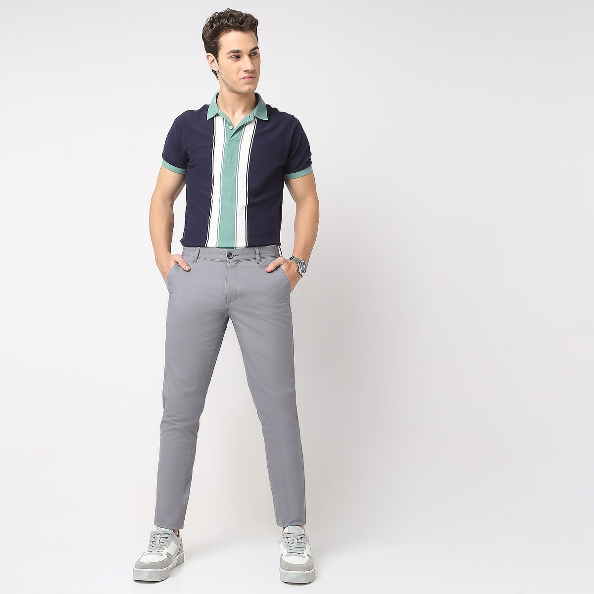 Solid Ankle Length Elemental Chinos