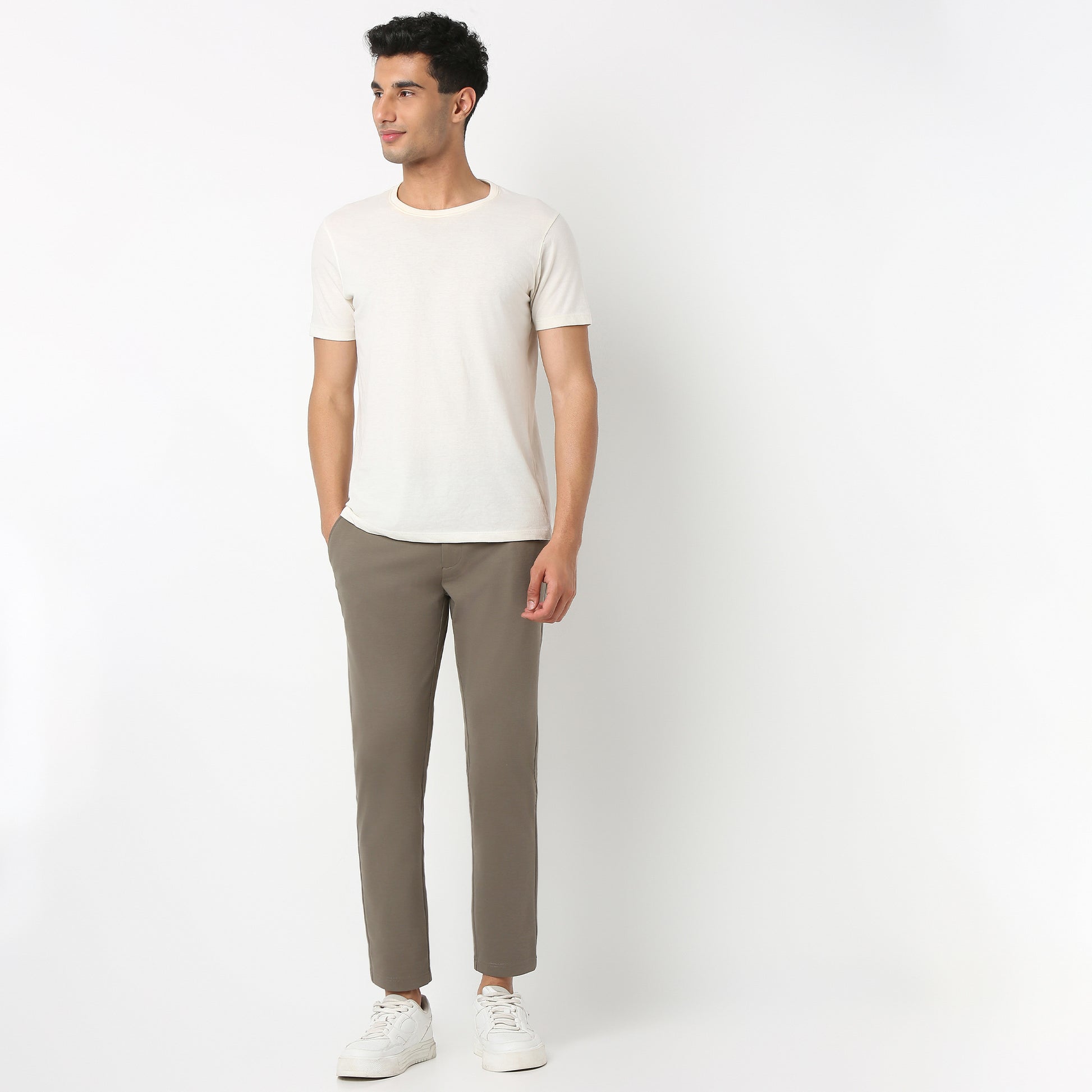 Ankle Length Knit Crop Chinos - Ulitimate Comfort - 4 Way Stretch & Flexibility