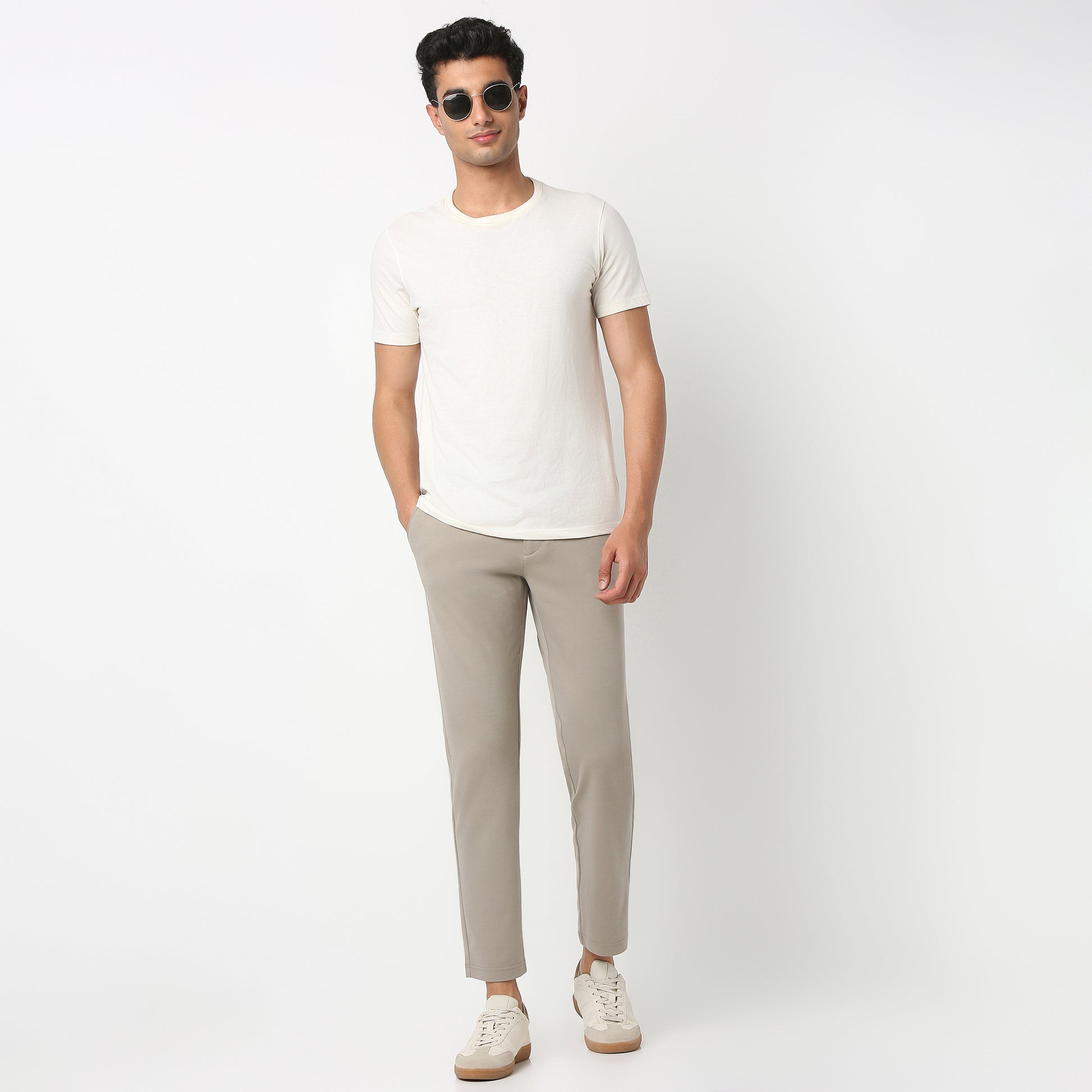 Ankle Length Knit Crop Chinos - Ulitimate Comfort - 4 Way Stretch & Flexibility