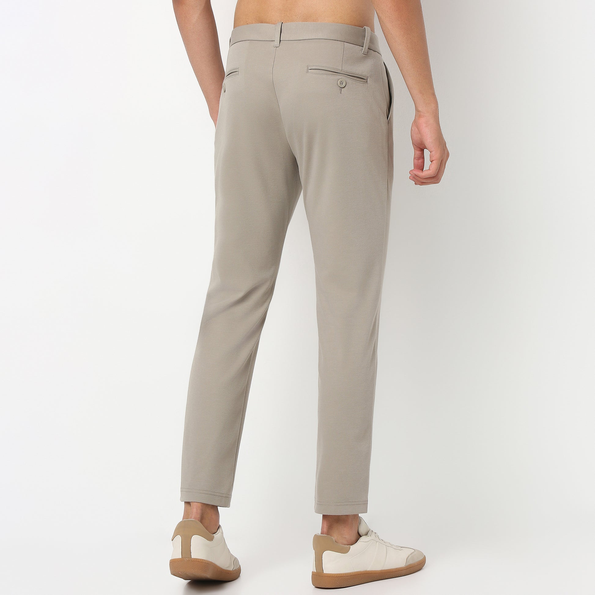 Ankle Length Knit Crop Chinos - Ulitimate Comfort - 4 Way Stretch & Flexibility