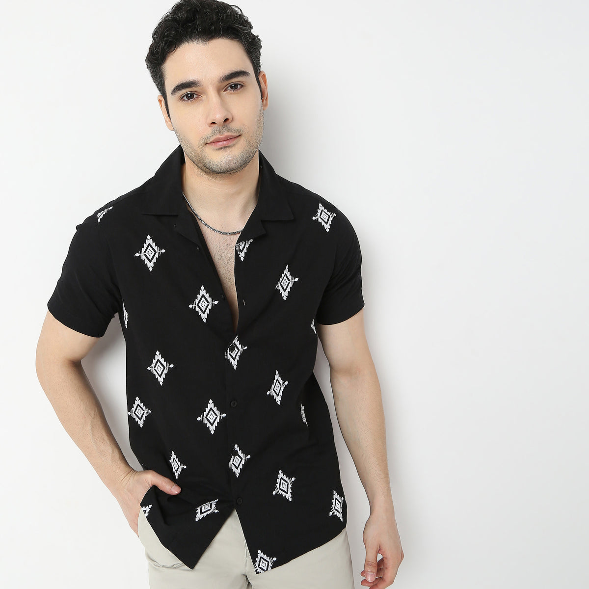 Regular Fit Embroidered Shirt