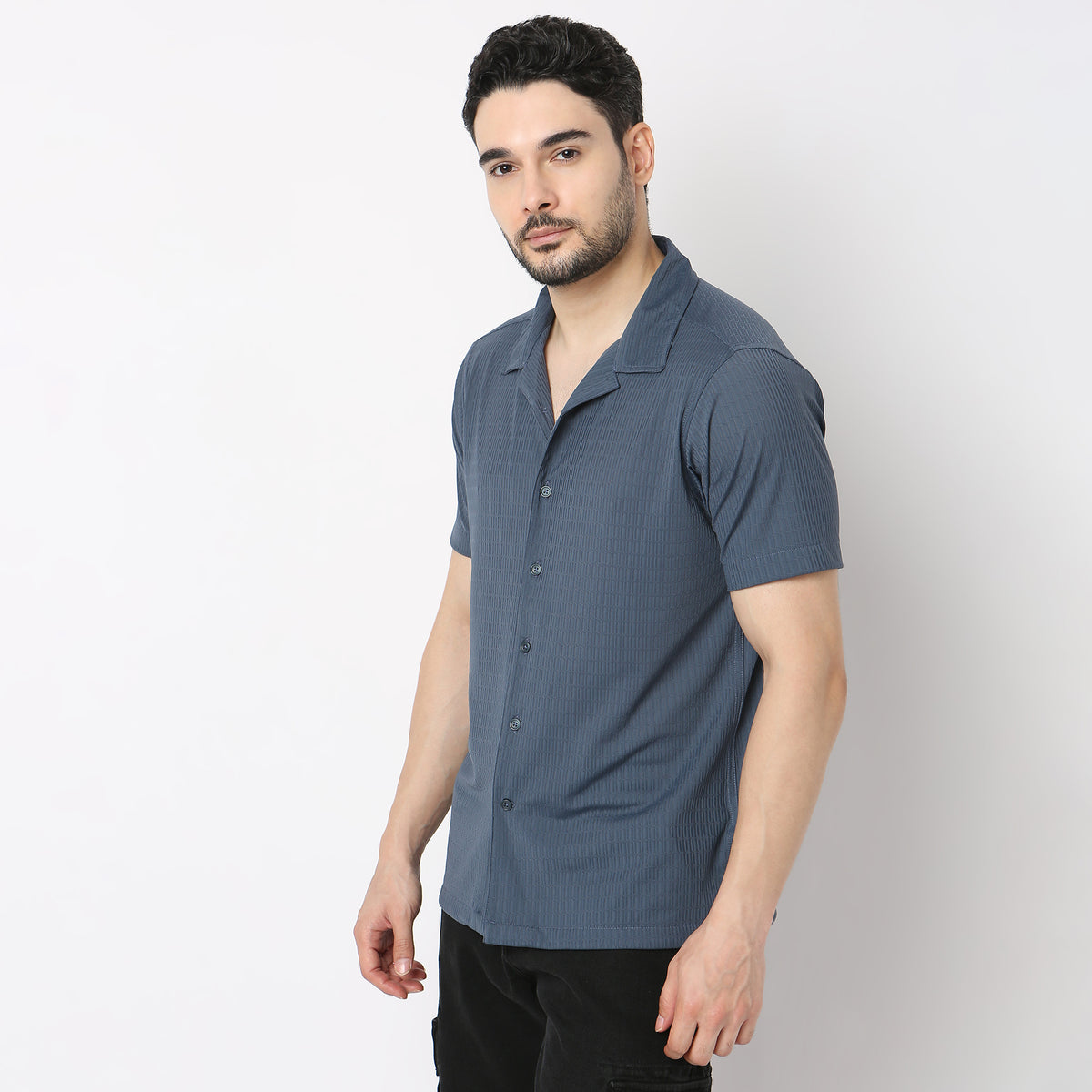 Regular Fit Structured Casual Shirt